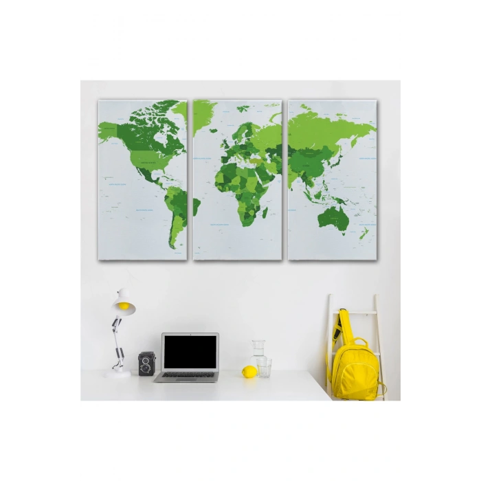 Dünya Haritası  Dekoratif Kanvas Tablo 1057