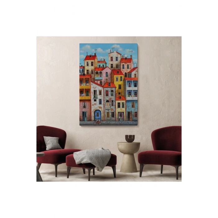 Eski Gürcistan Tiflis Şehir Manzara Tablosu -6242