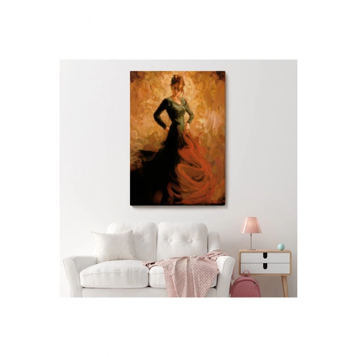 Flamenko Dansçısı Kadın Dekoratif Duvar Tablosu-6425
