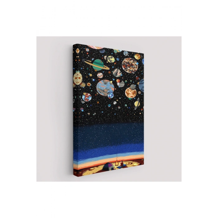 Galaxiyi İzleyen Kampçı Duvar Tablosu-6352