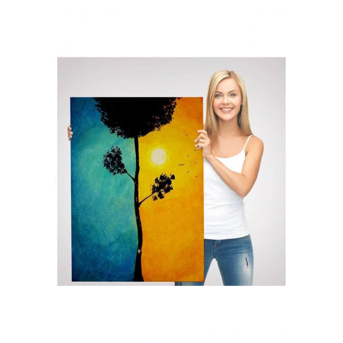 Gece Gündüz Sürreal Duvar Tablosu-6357