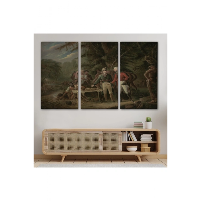 General Francis Marion Bir İngiliz Subayı Yemeğini Paylaşmaya Davet Eden Tablosu-6547