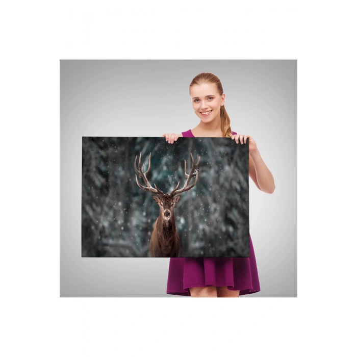 Geyik Dekoratif Kanvas Tablo 1164