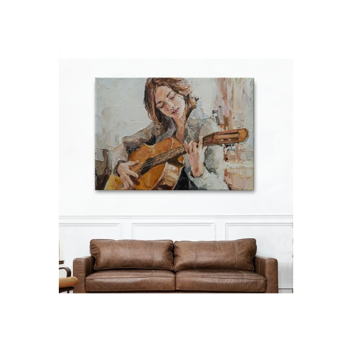Gitar Çalan Kız Duvar Tablosu-1241