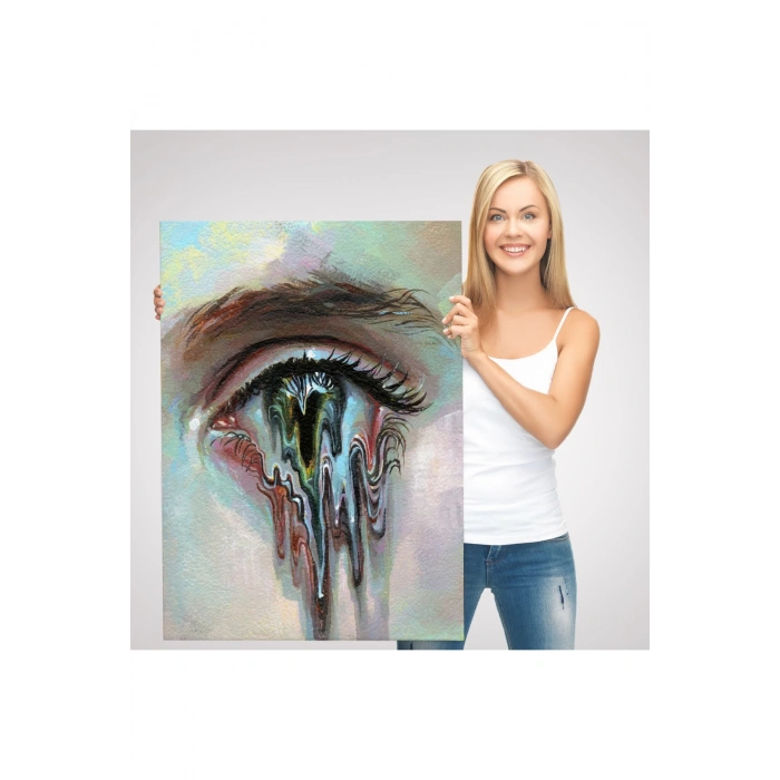 Gözü Akan Kadın Dekoratif Tablo-6333