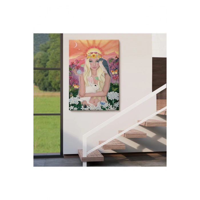 Güneş Saçan Güzel Kadın Tablosu-6403