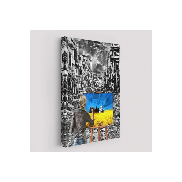 Hayalindeki Ukraynayi Çizen Ukraynalı Ressam Tablosu-6295