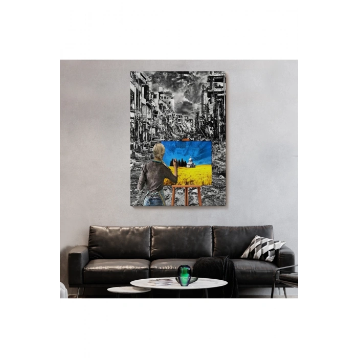 Hayalindeki Ukraynayi Çizen Ukraynalı Ressam Tablosu-6295