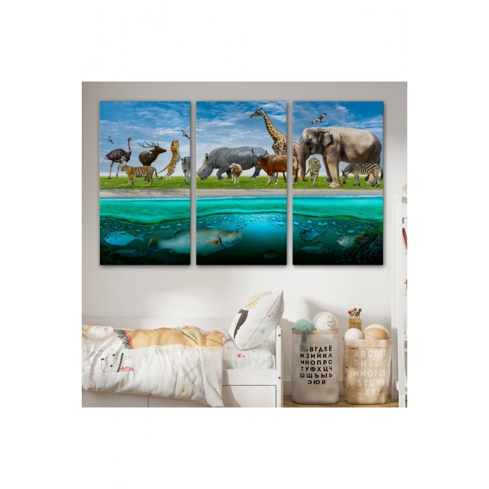 Hayvanlar Alemi Dekoratif Kanvas Tablo 1177