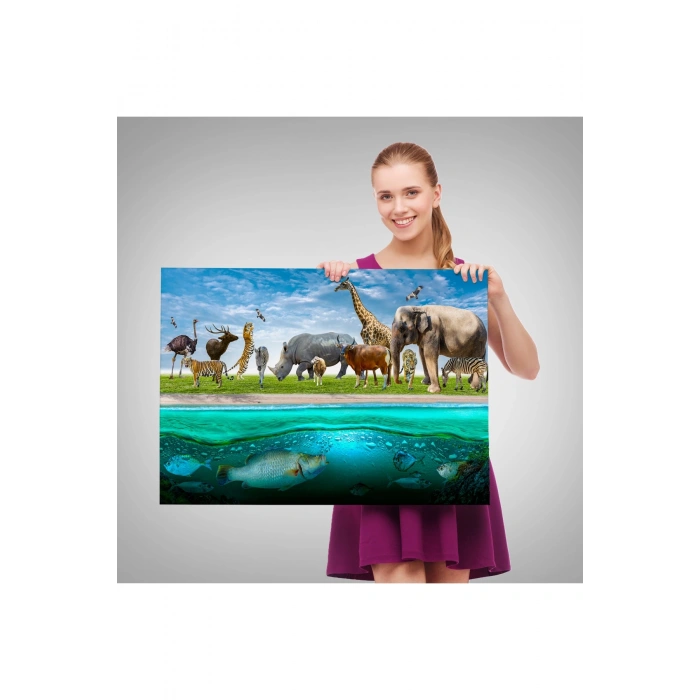 Hayvanlar Alemi Dekoratif Kanvas Tablo 1177