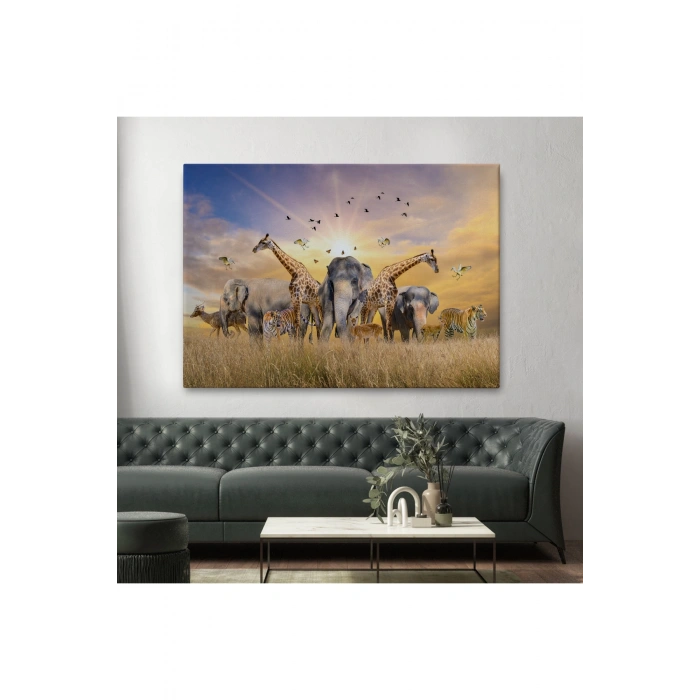Hayvanlar Alemi Dekoratif Kanvas Tablo 1180