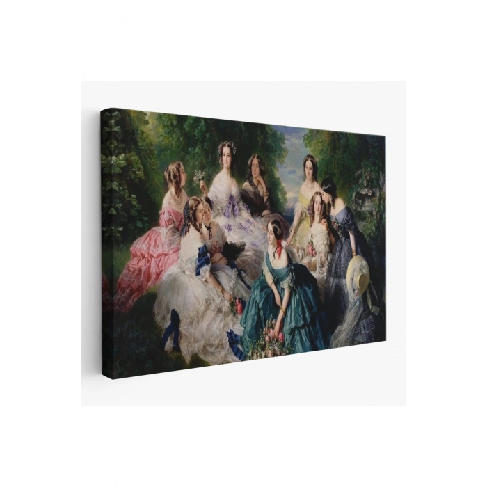 İmparatoriçe Eugenie  ve  Leydileri Tablosu - The Empress Eugénie-6570