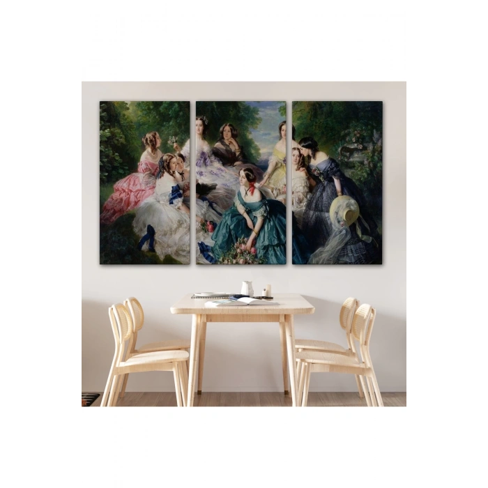 İmparatoriçe Eugenie  ve  Leydileri Tablosu - The Empress Eugénie-6570