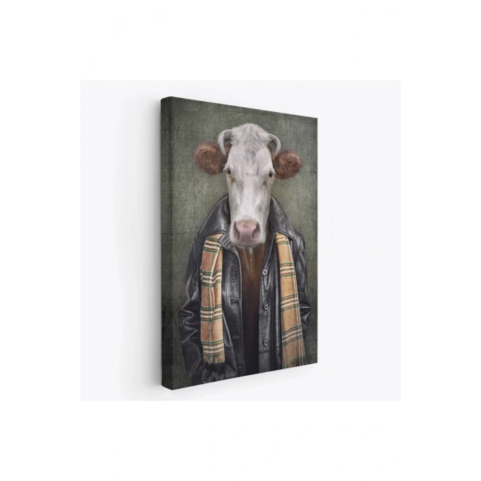 İnek Kafalı İnsan Kanvas Tablo-4997