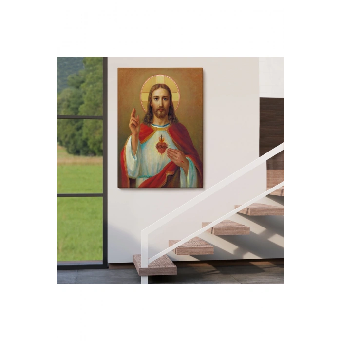 İsanın En Kutsal Kalbi Tablosu - The Most Sacred Heart Of Jesus-6478