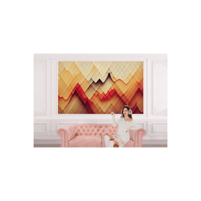 İskandinav Tarzı Modern Desenli Duvar Kağıdı-5763