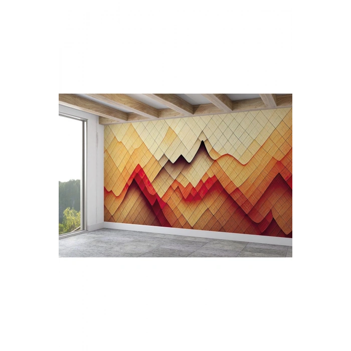 İskandinav Tarzı Modern Desenli Duvar Kağıdı-5763