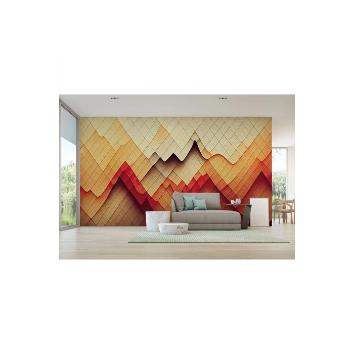 İskandinav Tarzı Modern Desenli Duvar Kağıdı-5763