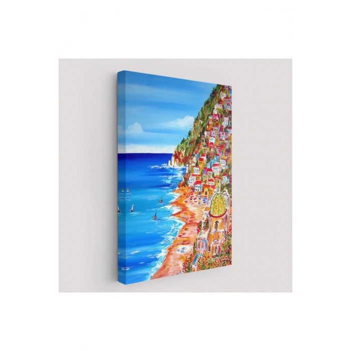 İtalya La Bella Positano Amalfi Sahili Duvar Tablosu-6237