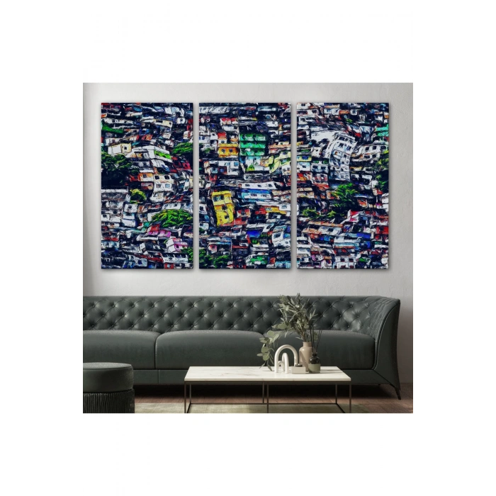 Kalabalık Şehir Manzarası Duvar Tablosu-1228