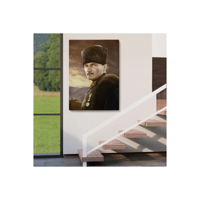 Kalpaklı Mustafa Kemal Atatürk Duvar Tablosu -6448