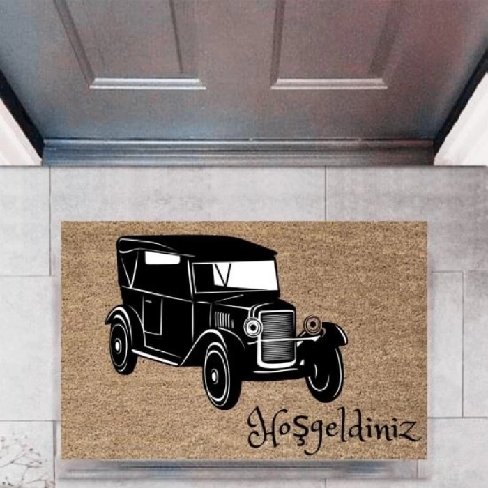Kapı Önü Paspası Dekoratif Dijital Baskı Arabalar P-2664
