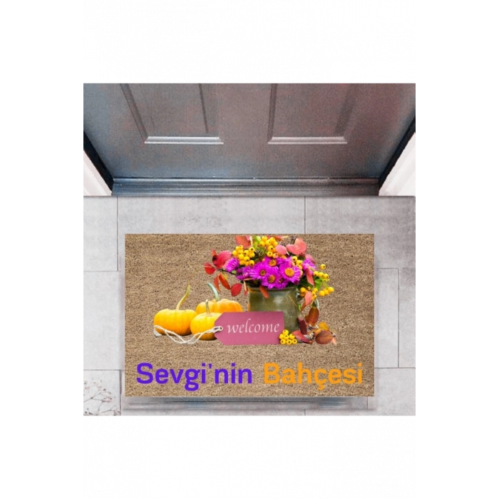 Kapı Önü Paspası Dekoratif Dijital Baskı Bahçesi P-2459