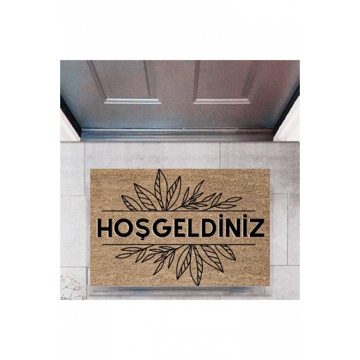 Kapı Önü Paspası Dekoratif Dijital Baskı Hoşgeldiniz P-2312