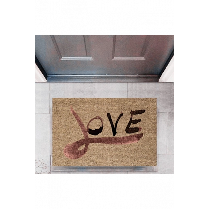 Kapı Önü Paspası Dekoratif Dijital Baskı Love P-2319