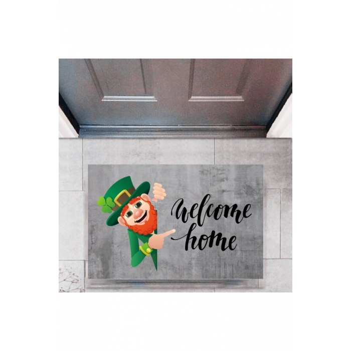 Kapı Önü Paspası Dekoratif Dijital Baskı Welcome Home P-2336