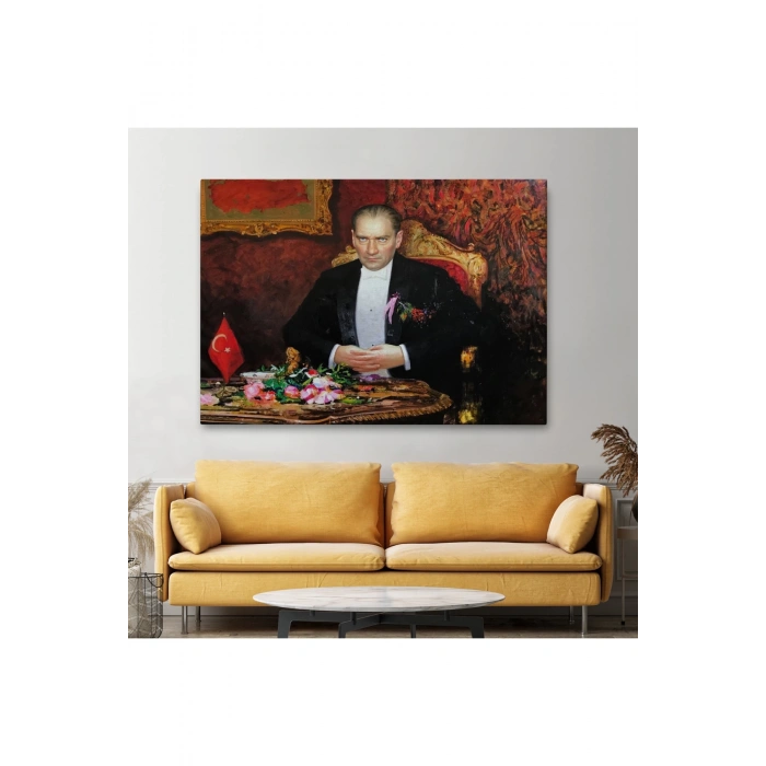 Keskin Bakışlı Atatürk Tablosu-6553