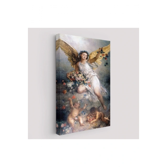 Küçük Melekler ve Annesi Duvar Tablosu-6395