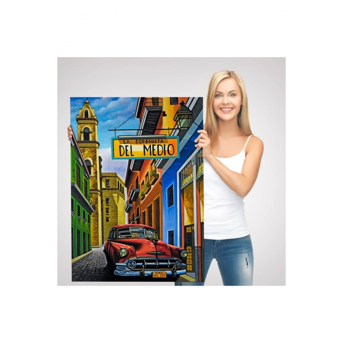 La Bodeguita Cuba Car Duvar Tablosu-6457