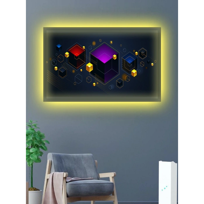 Led Işıklı 3d Dekoratif (hediyelik kanvas tablo)
