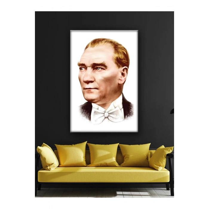 Led Işıklı Atatürk Şık Hediyelik Kanvas Tablo