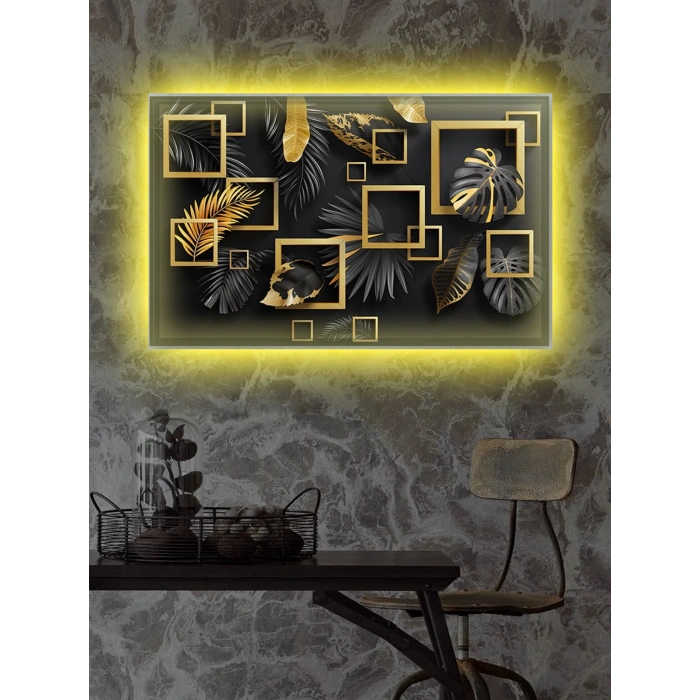 Led Işıklı Dekoratif Kare Tablo (Hediyelik)