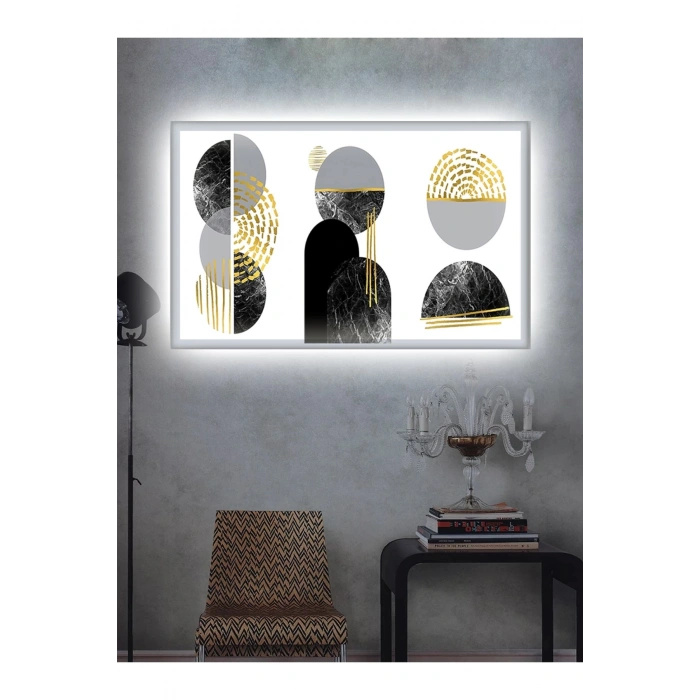 Led Işıklı Dekoratif Soyut Tablo
