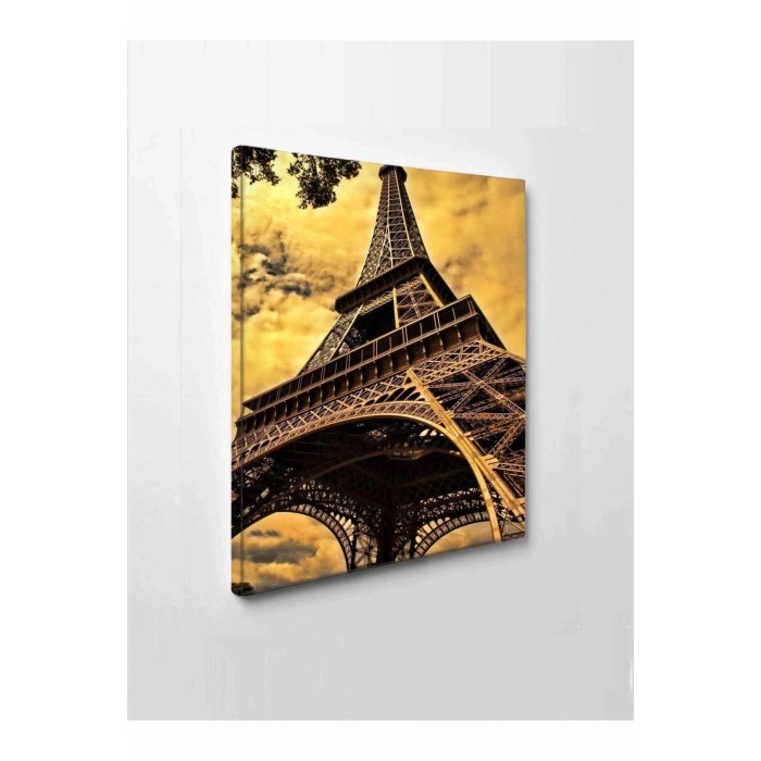 Led Işıklı Eyfel Kulesi Nostaljik Tablo