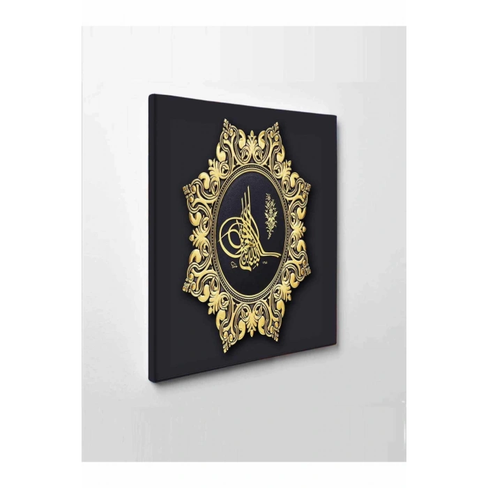 Led Işıklı Gold Tuğra Tablo