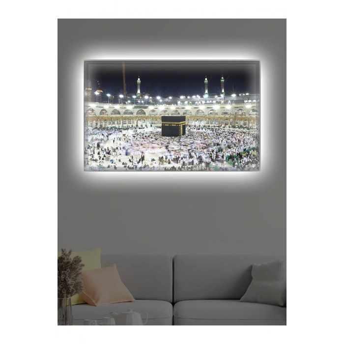 Led Işıklı Kâbe Tablosu (Ev,Ofis, İşyeri)