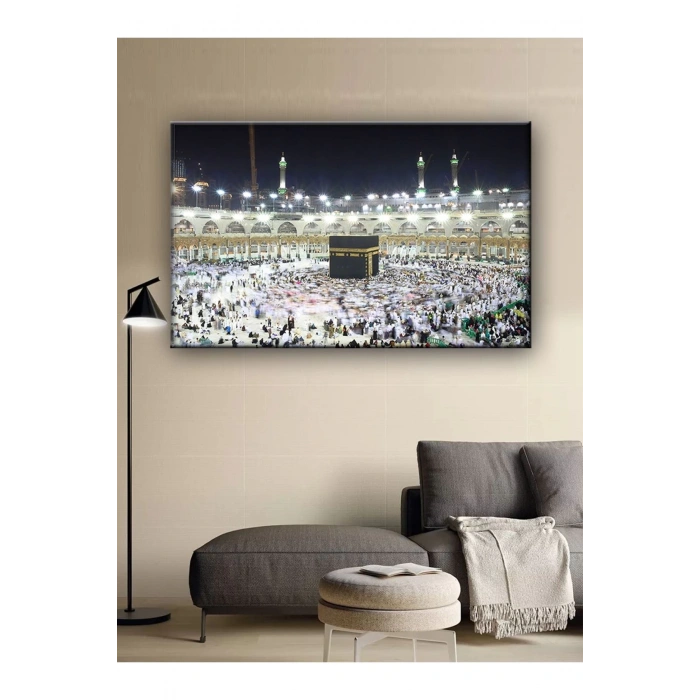 Led Işıklı Kâbe Tablosu (Ev,Ofis, İşyeri)