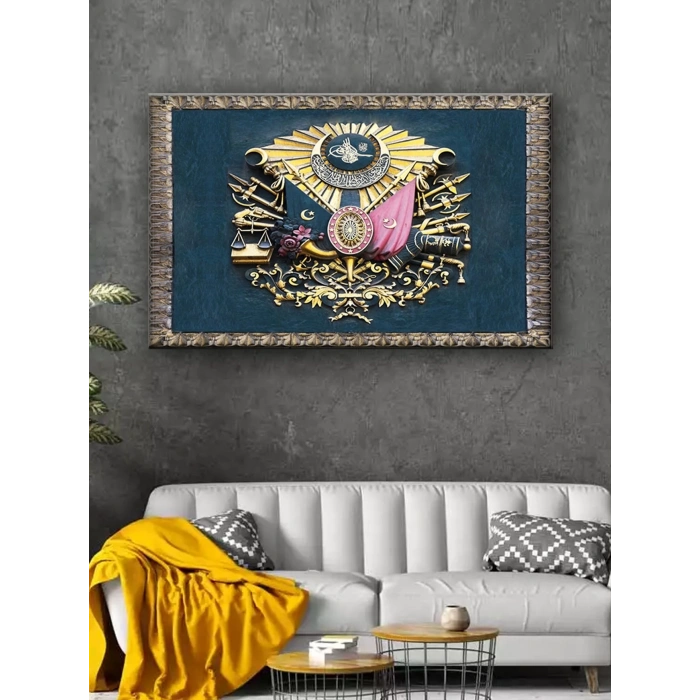 Led Işıklı Osmanlı Amblemi tablo (Ofis, İşyeri için ideal)