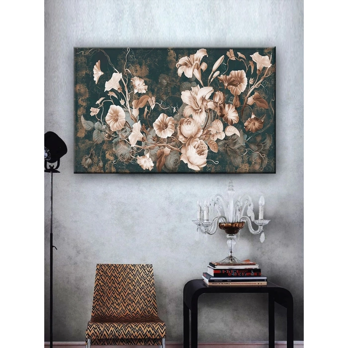 Led Işıklı Sanatsal Çiçek Tablo