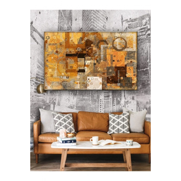 Led Işıklı Sanatsal Soyut Tablo