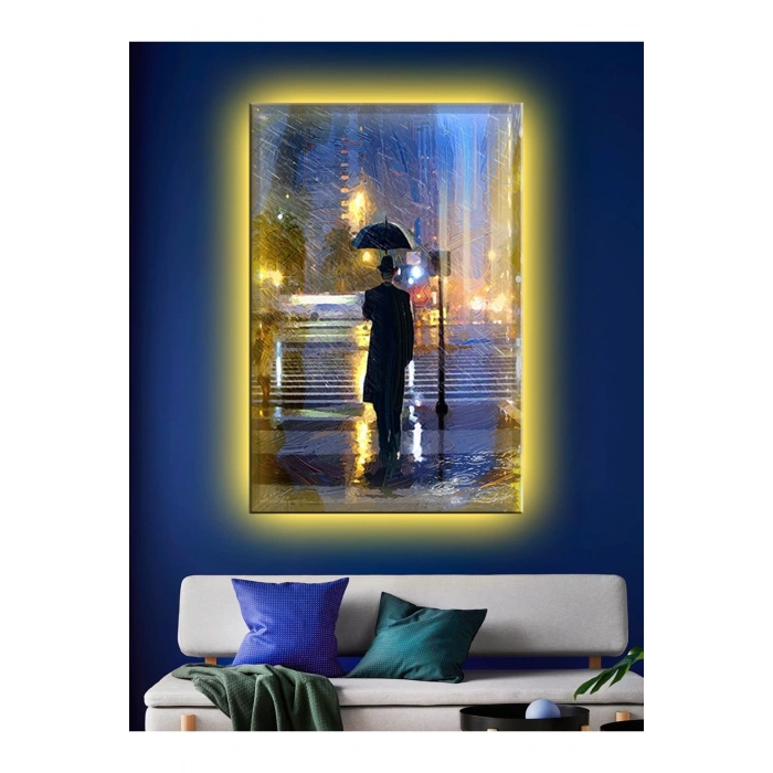 Led Işıklı Şemsiyeli Adam (Sanat sevenlere)