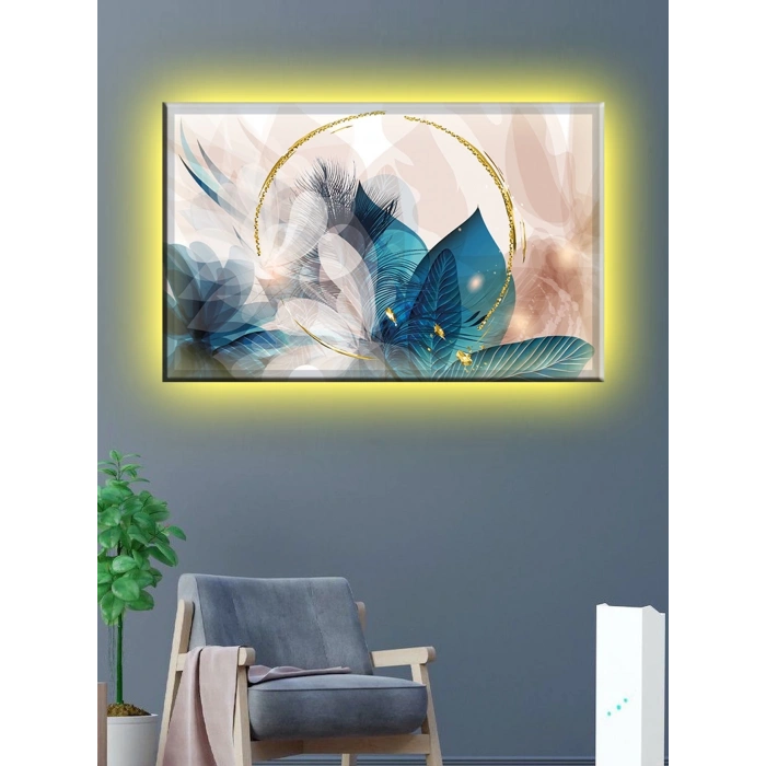 Led Işıklı Soyut Tablo