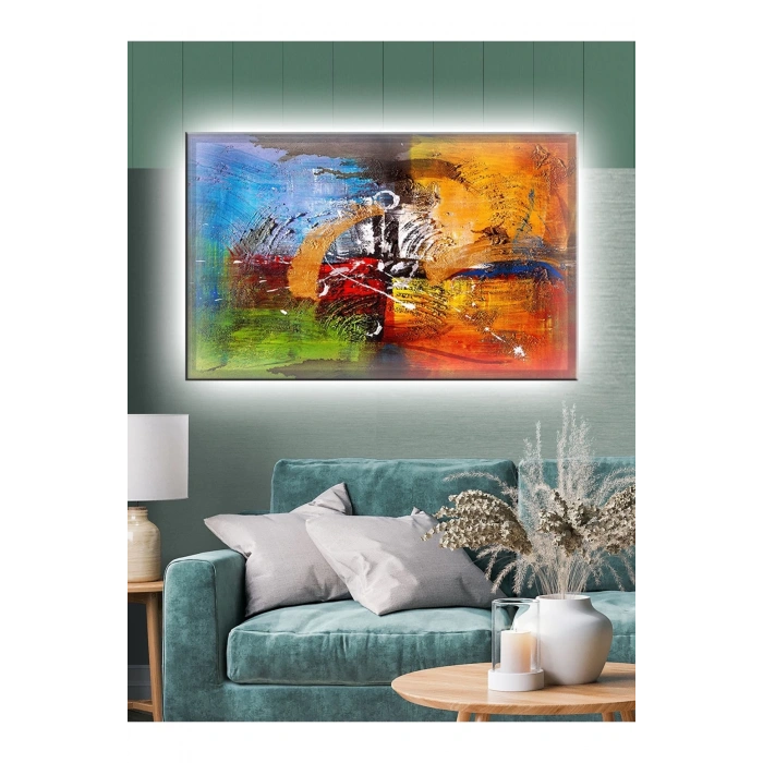 Led Işıklı Yağlı Boya Sanatsal Tablolar