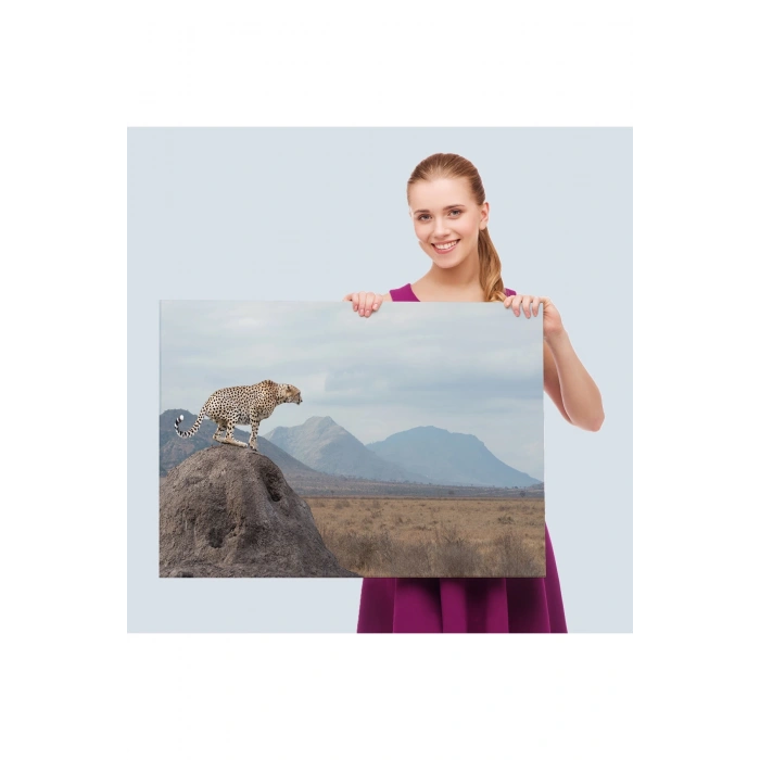 Leopar Dekoratif Kanvas Tablo -1127