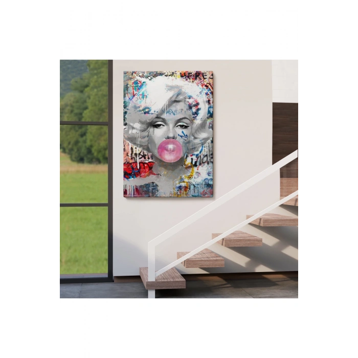 Marilyn Monroe Graffiti Pop Art Duvar Tablosu-6471