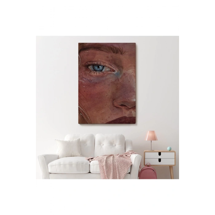 Mavi Gözlü Kız Dekoratif Duvar Tablosu-6335